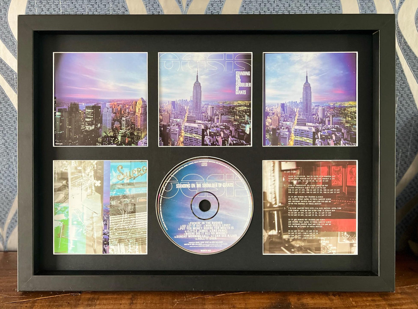 Oasis | Standing On The Shoulder Of Giants | Retro Mounted CD Wall Display | Frame Not Included |