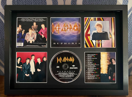 Def Leppard | Euphoria | Retro Mounted CD Wall Display | Frame Not Included |