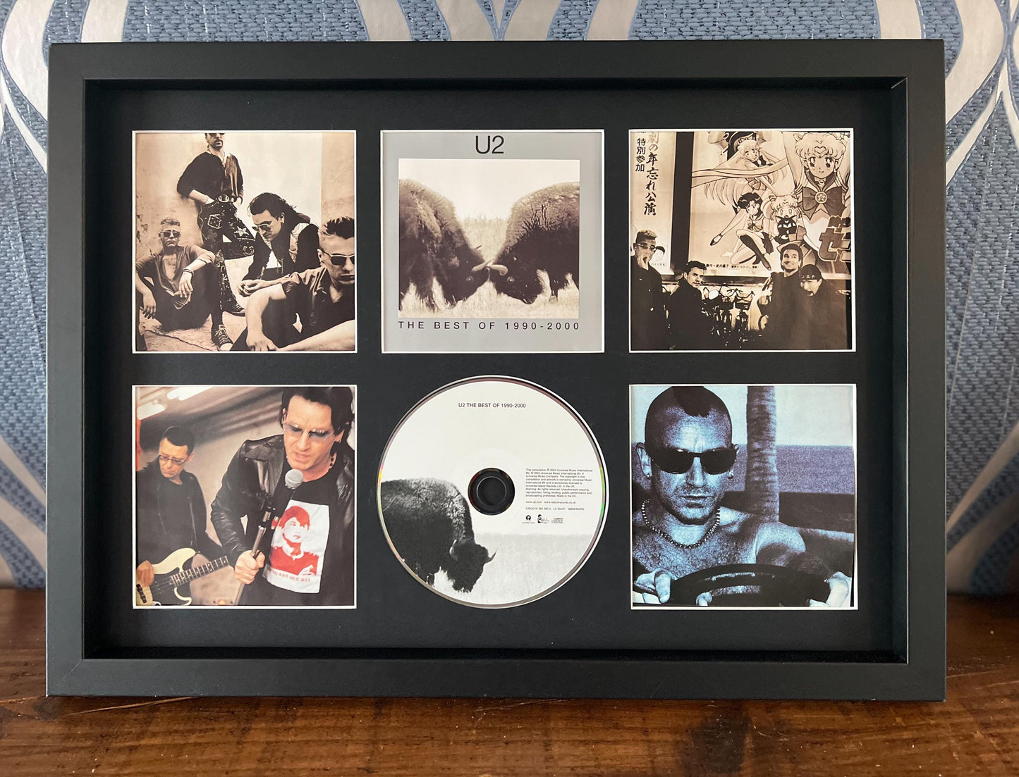 U2 | The Best Of 1990-2000 | Retro Mounted CD Wall Display | Frame Not Included |