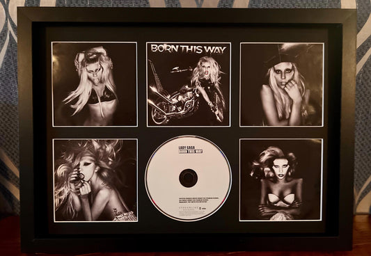 Lady Gaga | Born This Way | Retro Mounted CD Wall Display | Frame Not Included |