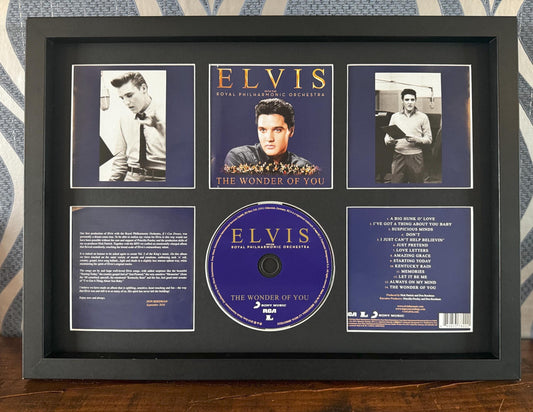 Elvis Presley | The Wonder Of You: Elvis Presley With The Royal Philharmonic Orchestra  | Retro Mounted CD Wall Display | Frame Not Included