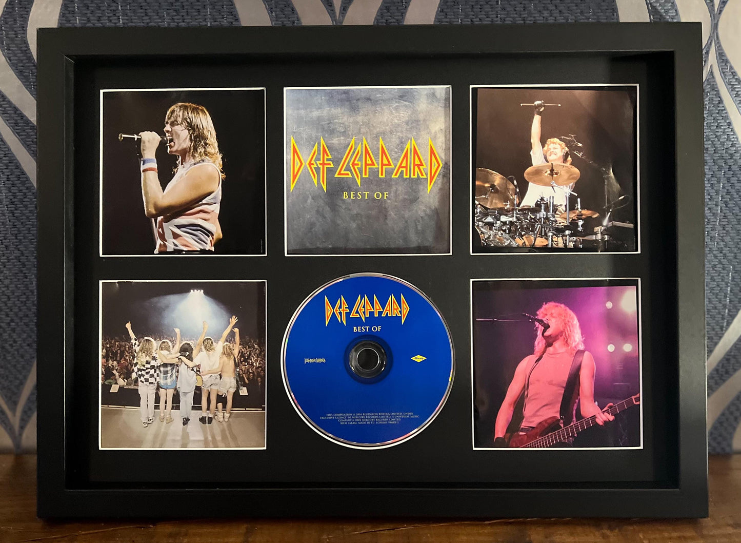 Def Leppard | Best Of | Retro Mounted CD Wall Display | Frame Not Included |