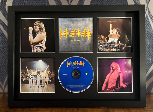 Def Leppard | Best Of | Retro Mounted CD Wall Display | Frame Not Included |
