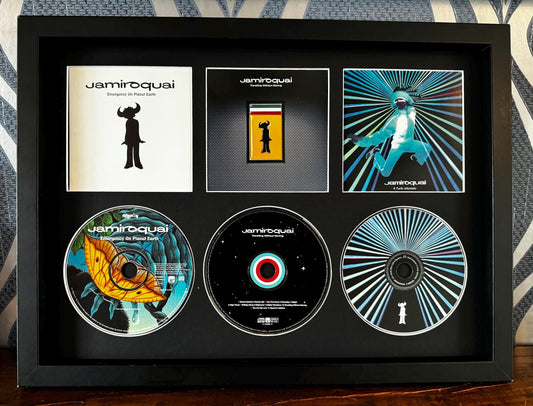 Jamiroquai | Emergency On Planet Earth | Travelling Without Moving | Funk Odyssey | Retro Triple CD Wall Display | Frame Not Included |