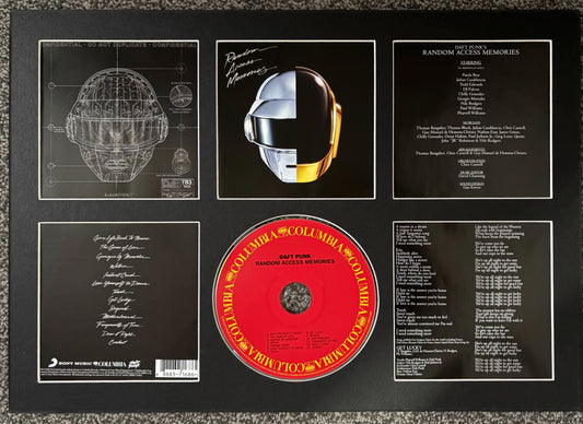 Daft Punk | Random Access Memories | Retro Mounted CD Wall Display | Frame Not Included |
