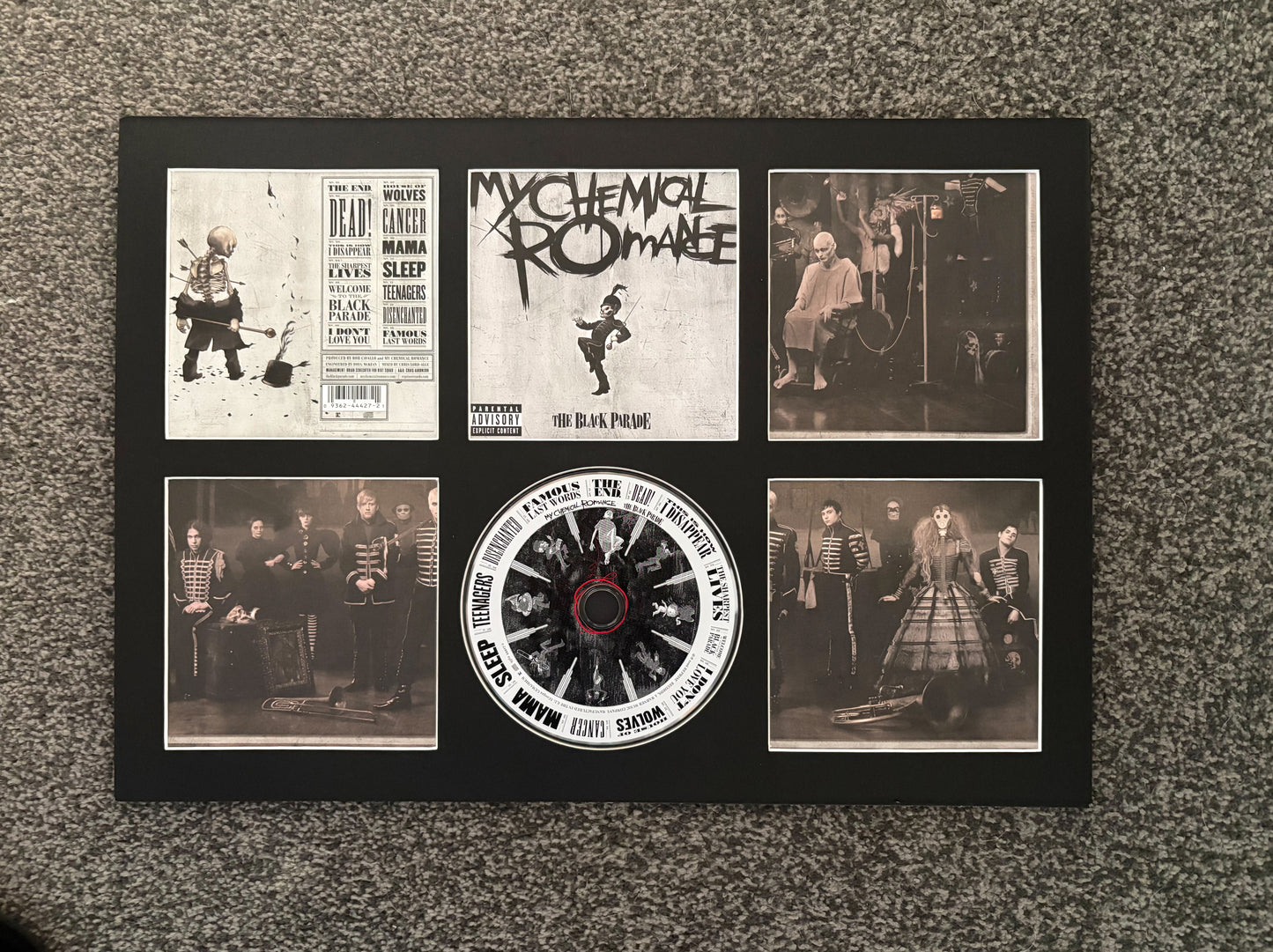 My Chemical Romance | The Black Parade | Retro Mounted CD Wall Display | Frame Not Included |