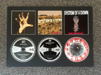 System Of A Down | System Of A Down | Toxicity | Mezmerize | Retro Triple CD Wall Display | Frame Not Included |